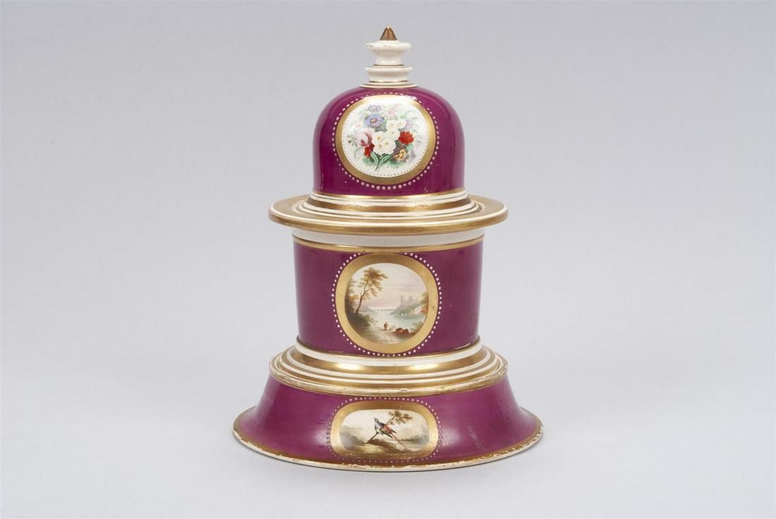 HAND-PAINTED LIDDED PORCELAIN SERVER (1 of 6)