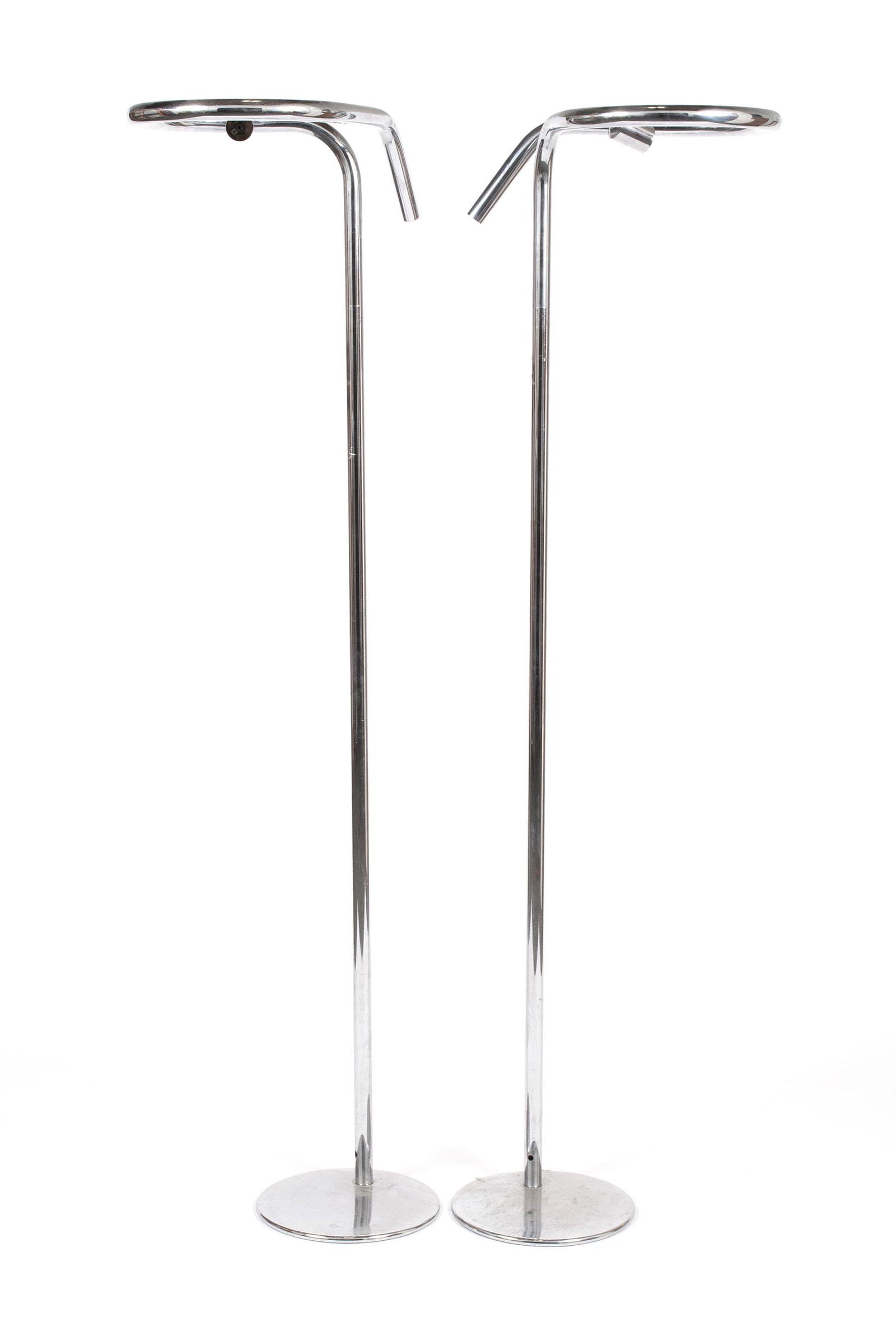 PAIR OF CHROME LAMPS IN THE MANNER OF EILEEN GRAY (1 of 5)