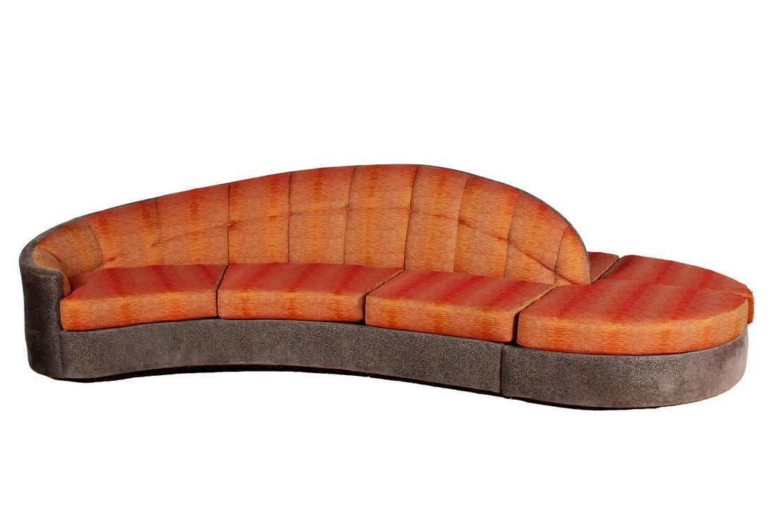 VLADAMIR KAGAN STYLE MCM UPHOLSTERED SOFA (1 of 5)