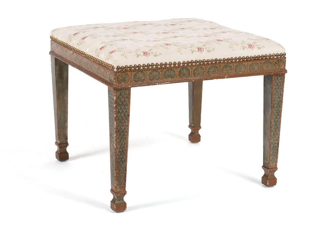 ADAM STYLE PAINTED OTTOMAN (1 of 5)