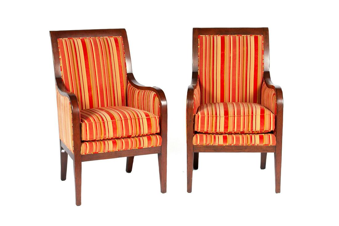 PAIR OF BAKER ARMCHAIRS (1 of 4)