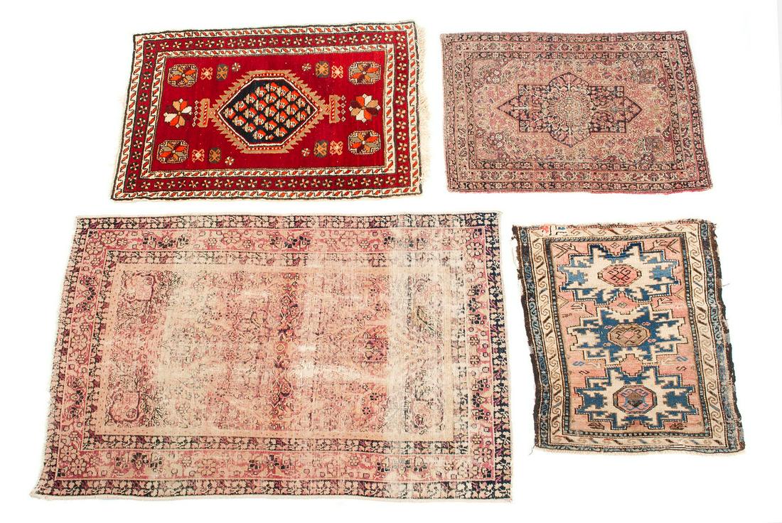 FOUR PERSIAN THROW RUGS (1 of 6)