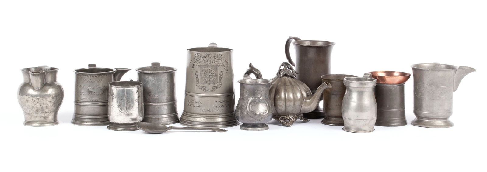 ENGLISH 19TH C. PEWTER COLLECTION (1 of 6)