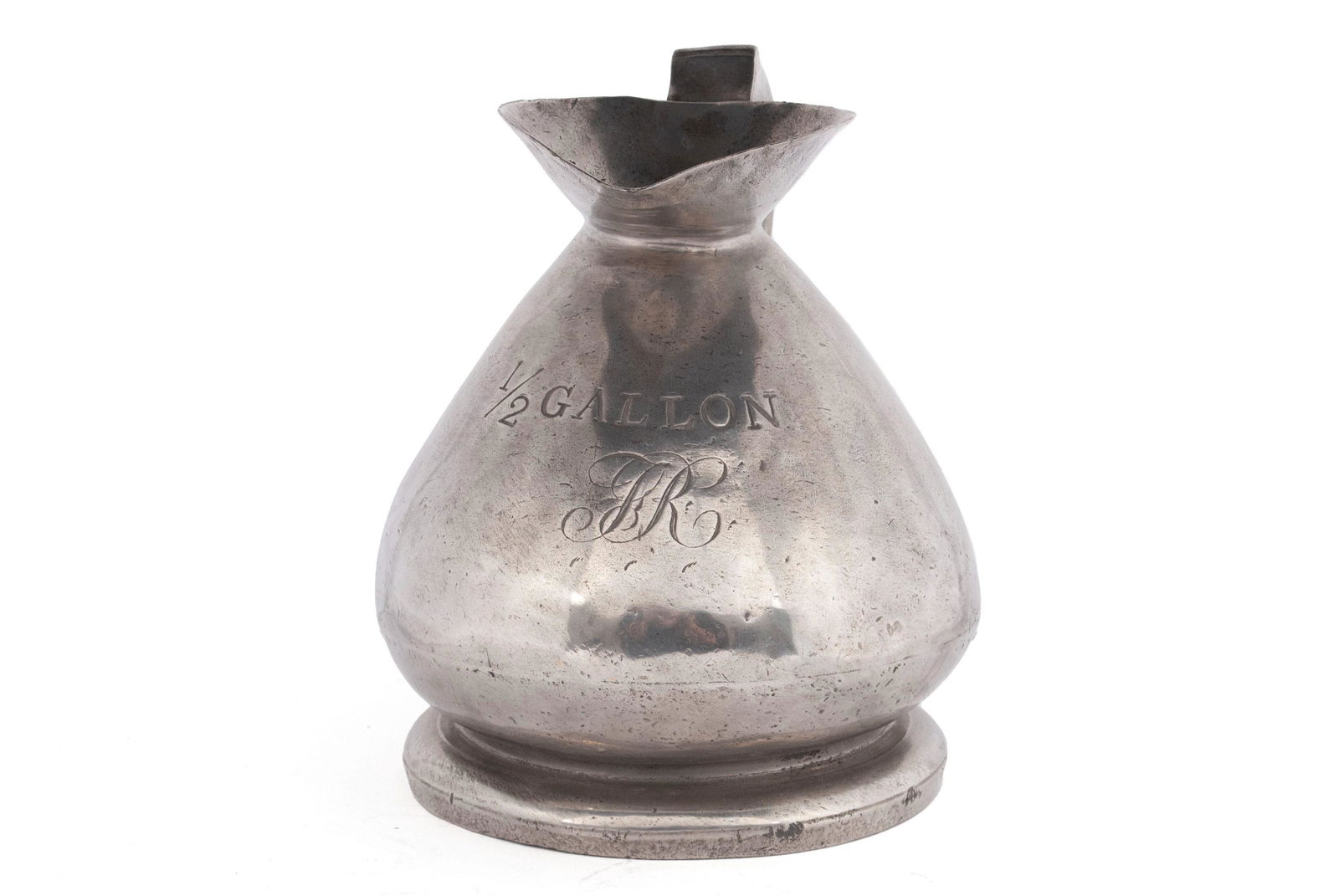 HALF-GALLON WEST COUNTRY PEWTER MEASURE (1 of 8)