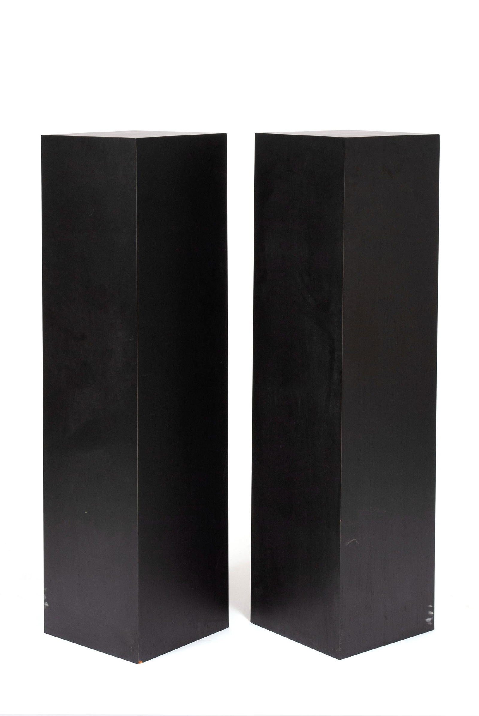 PAIR OF BLACK SQUARE PEDESTALS (1 of 4)