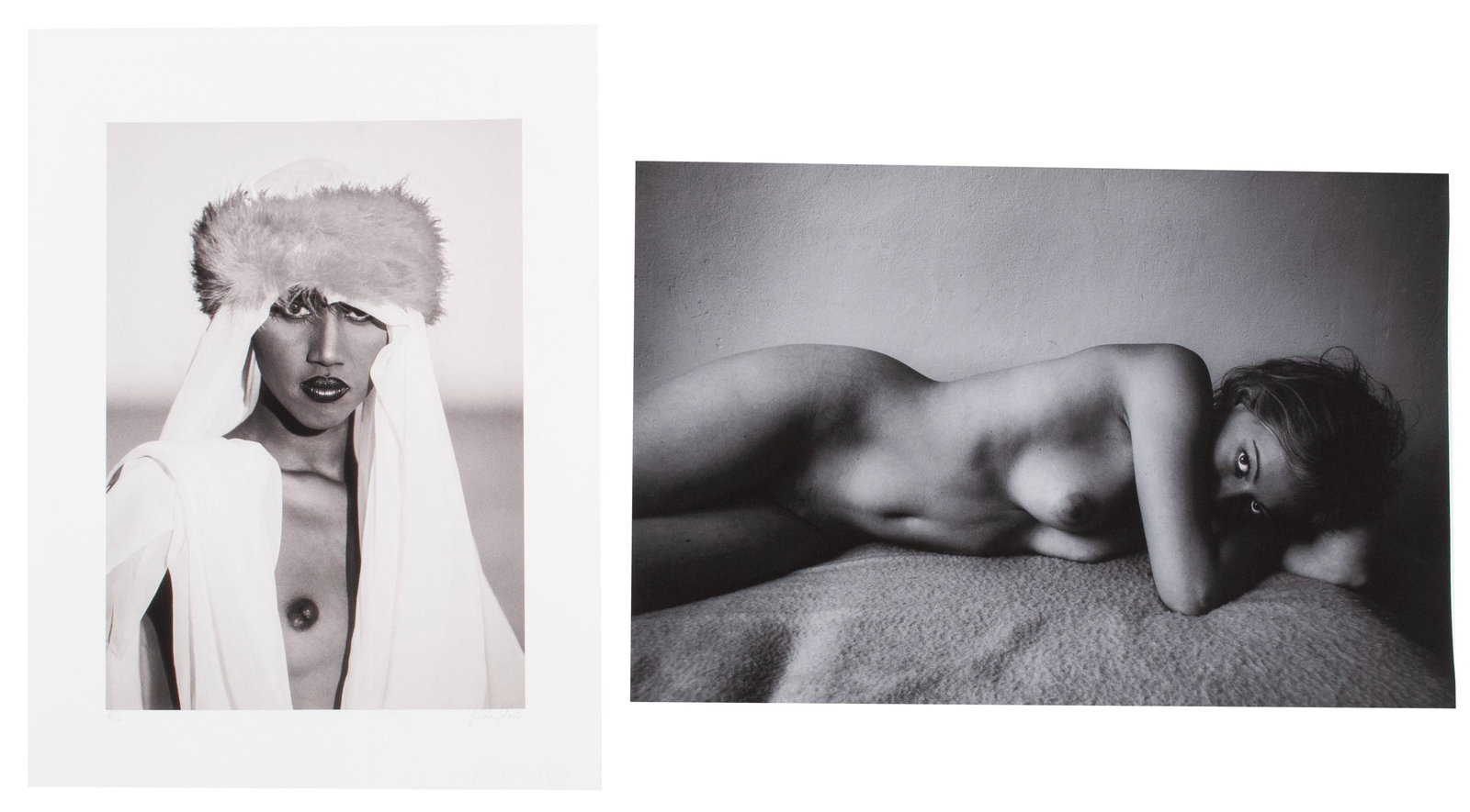 YURI DOJC (SLOVAKIAN/CANADIAN, B. 1946): Yuri Dojc Slovakian/Canadian, B. 1946 Trust Me & Portrait Archival pigment print Both signed in pencil, editioned 1/12 and 6/12 respectively with artist's stamps embossed. The first a reclining nude o