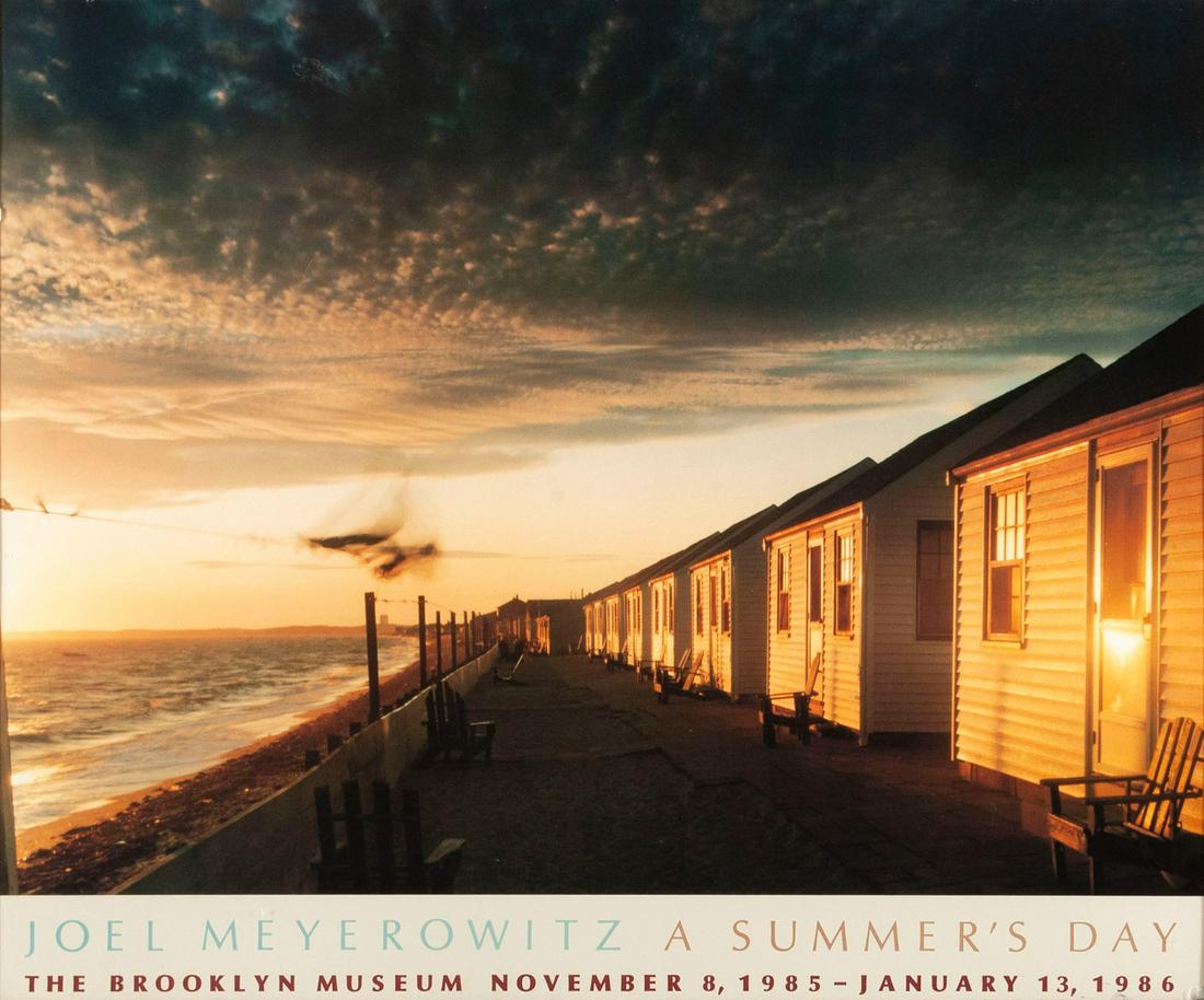 JOEL MEYEROWITZ A SUMMER'S DAY BROOKLYN MUSEUM POSTER: JOEL MEYEROWITZ A SUMMER'S DAY BROOKLYN MUSEUM POSTERPrint, 20th century, Billy Hork Gallery ES, Chicago, IL label on verso. Poster for A Summer's Day exhibition of works by Joel Meyerowitz from Novem