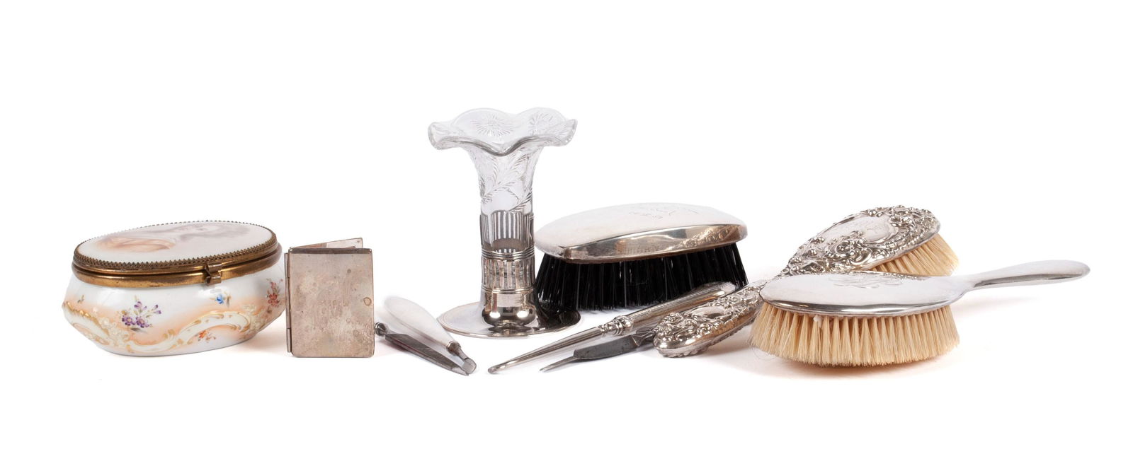 ELEVEN PIECE DRESSER SET (1 of 9)