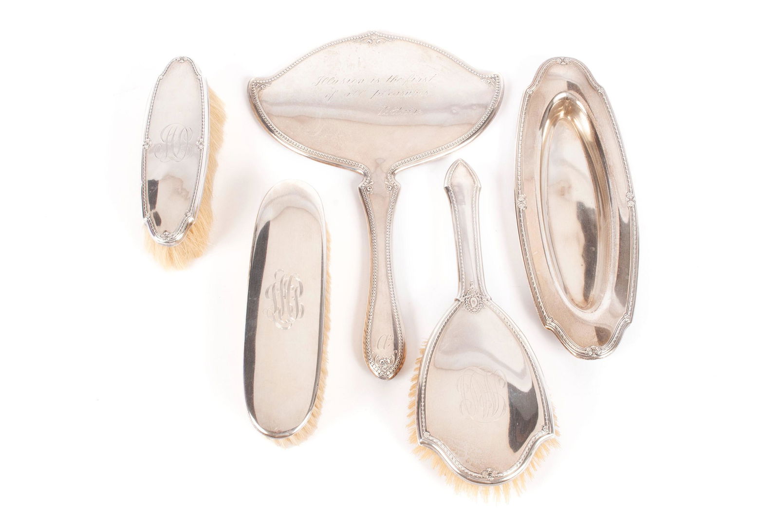 STERLING FOSTER & BAILEY DRESSER SET (1 of 6)