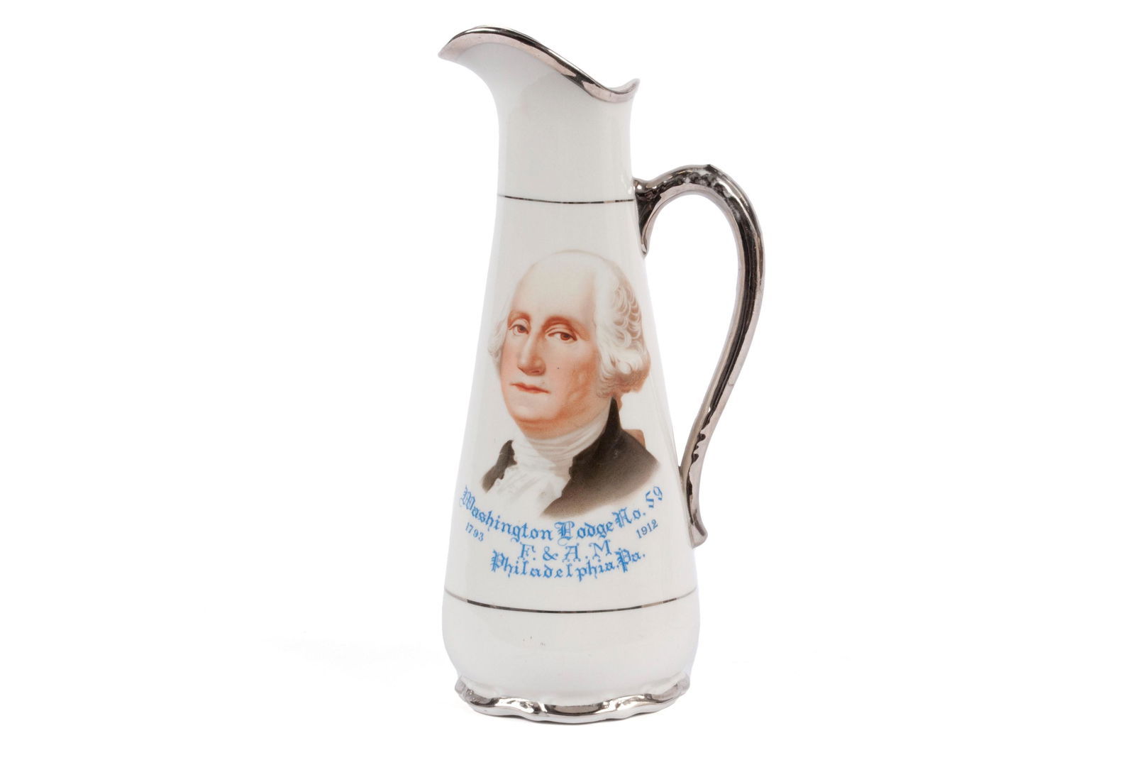 "GEORGE WASHINGTON LODGE NO. 59" TALL PITCHER (1 of 5)
