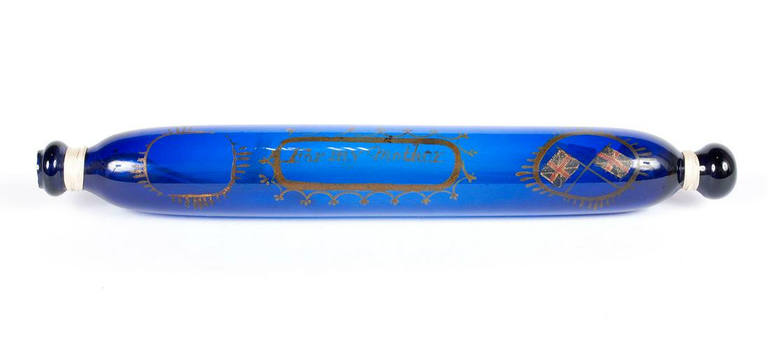 BRISTOL COBALT GLASS ROLLING PIN (1 of 6)