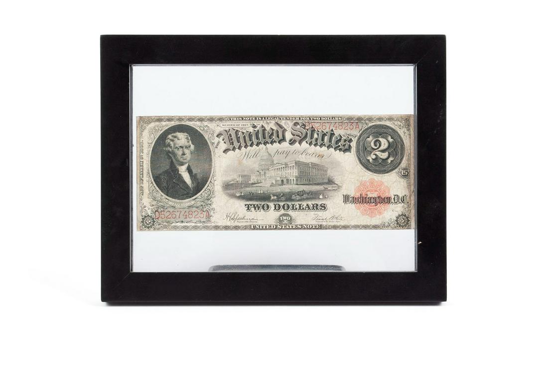 RARE 1917 LARGE SIZE RED SEAL $2 DOLLAR NOTE (1 of 3)
