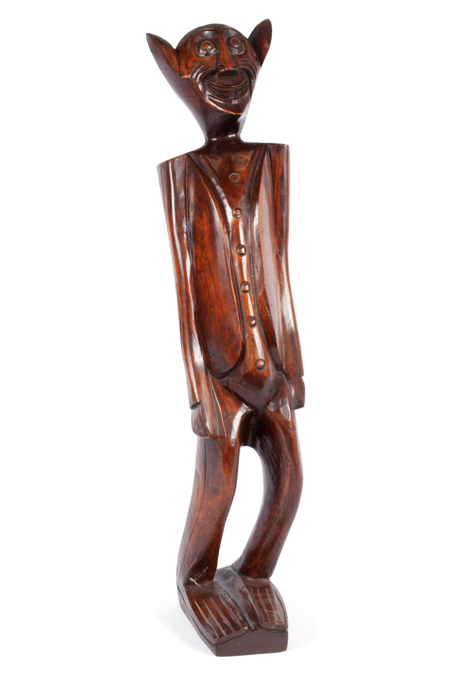 CARVED WOODEN FIGURAL IDOL 26 3/4 in. (67.95 cm.) (1 of 6)