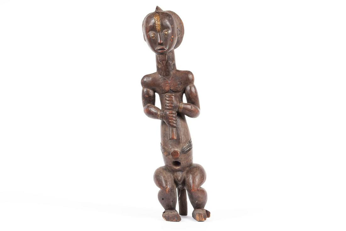 AFRICAN CARVED WOODEN FERTILITY SCULPTURE (1 of 7)