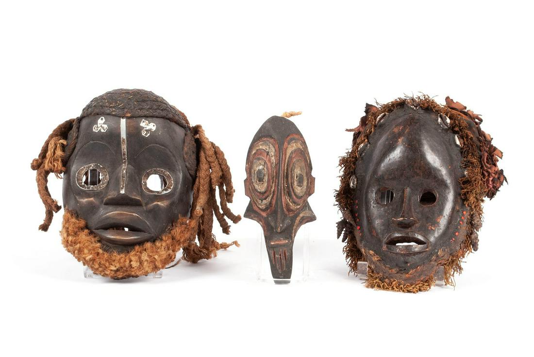 THREE AFRICAN MASKS (1 of 5)