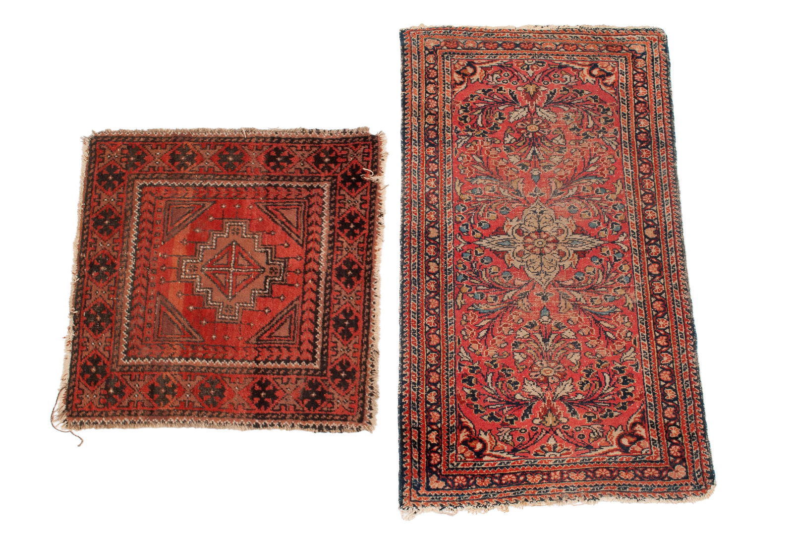 TWO PERSIAN THROW RUGS (1 of 5)