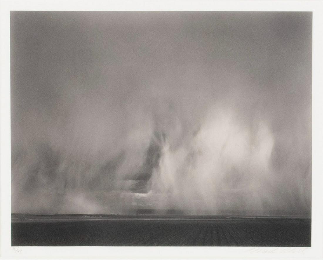 MARK CITRET (AMERICAN, B. 1949): Mark CitretAmerican, b. 1949Raincloud, San Joaquin Valley, 1987Toned gelatin silver printSigned in pencil lower right, numbered 6/45 lower right. Paul Kopeikin Gallery, Los Angeles label verso.Image: