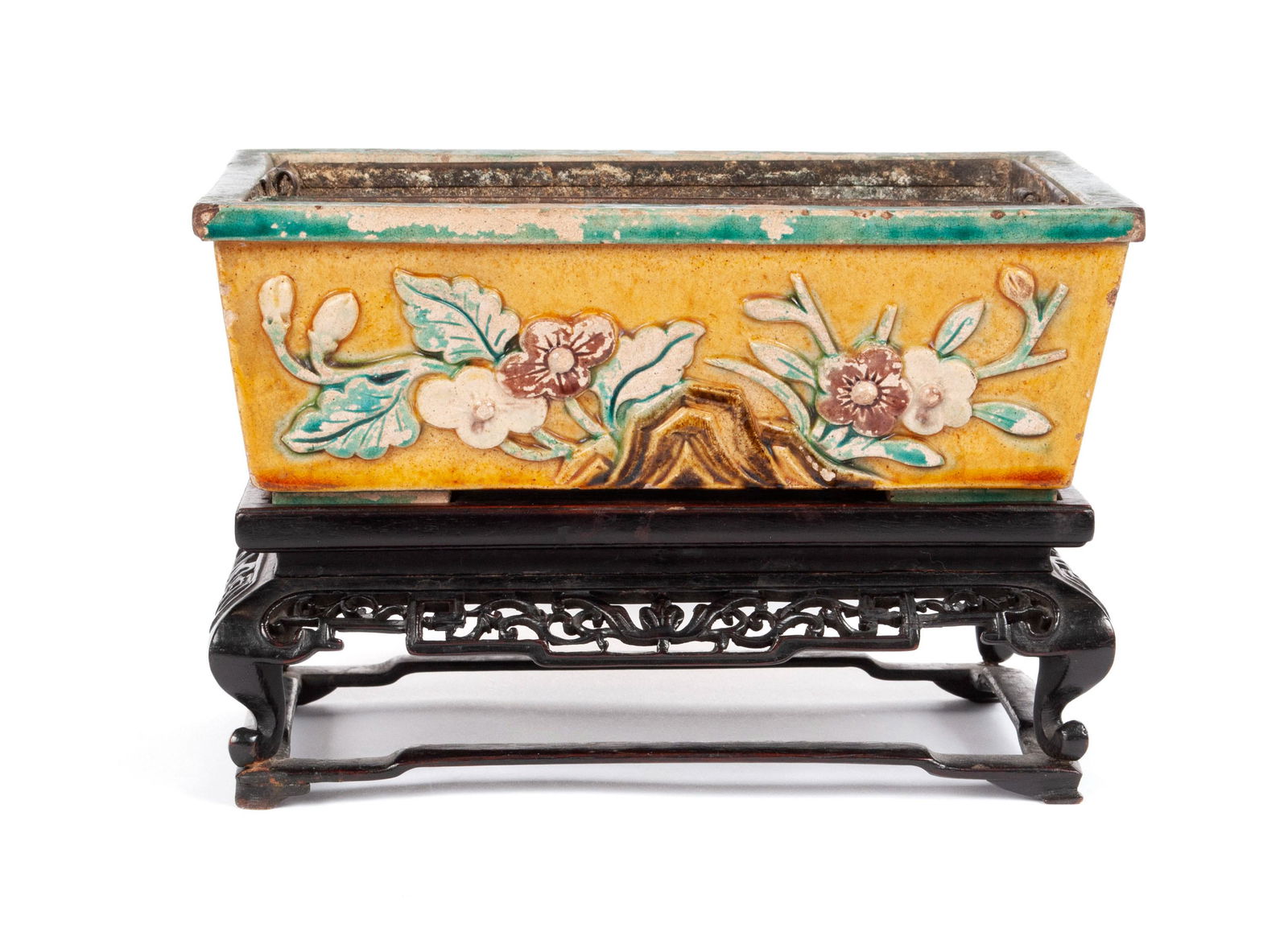 SANCAI GLAZED BONSAI PLANTER (1 of 7)