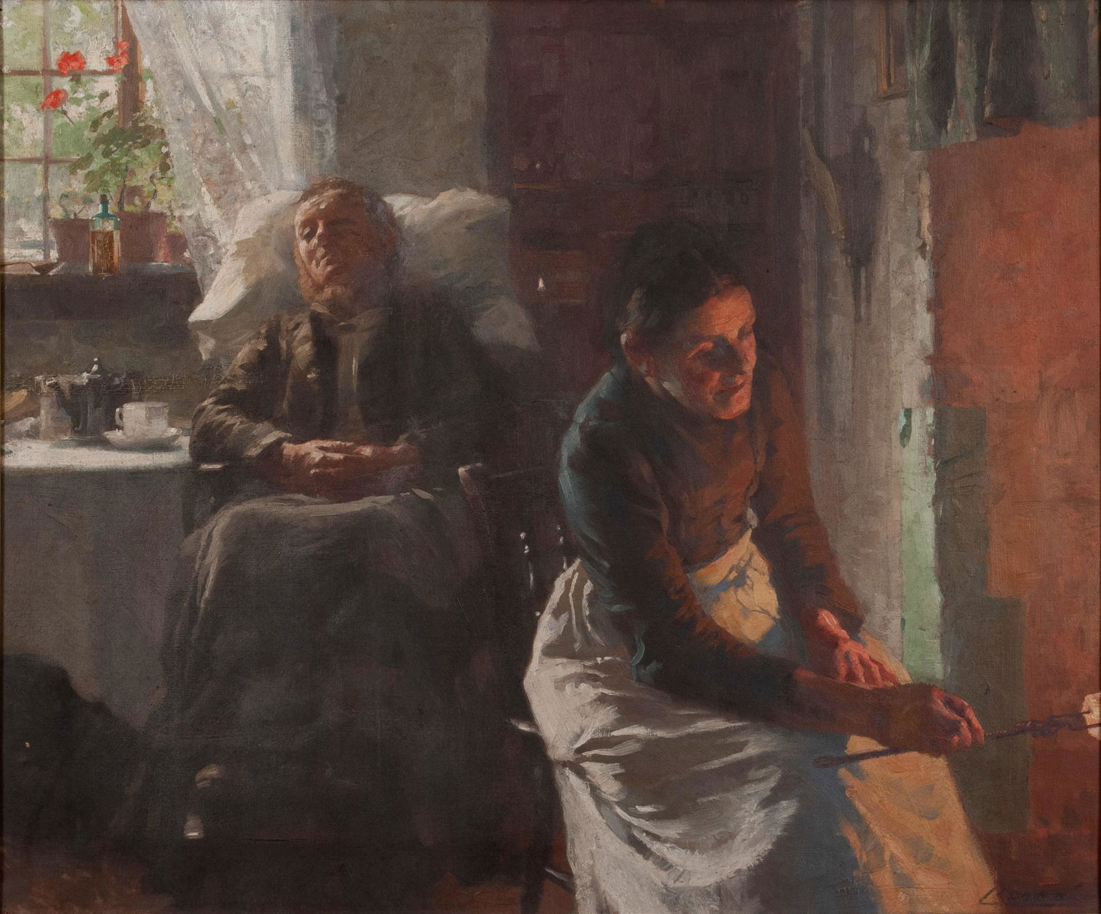 BRITISH SCHOOL INTERIOR OIL SCENE (19TH C.) (1 of 10)