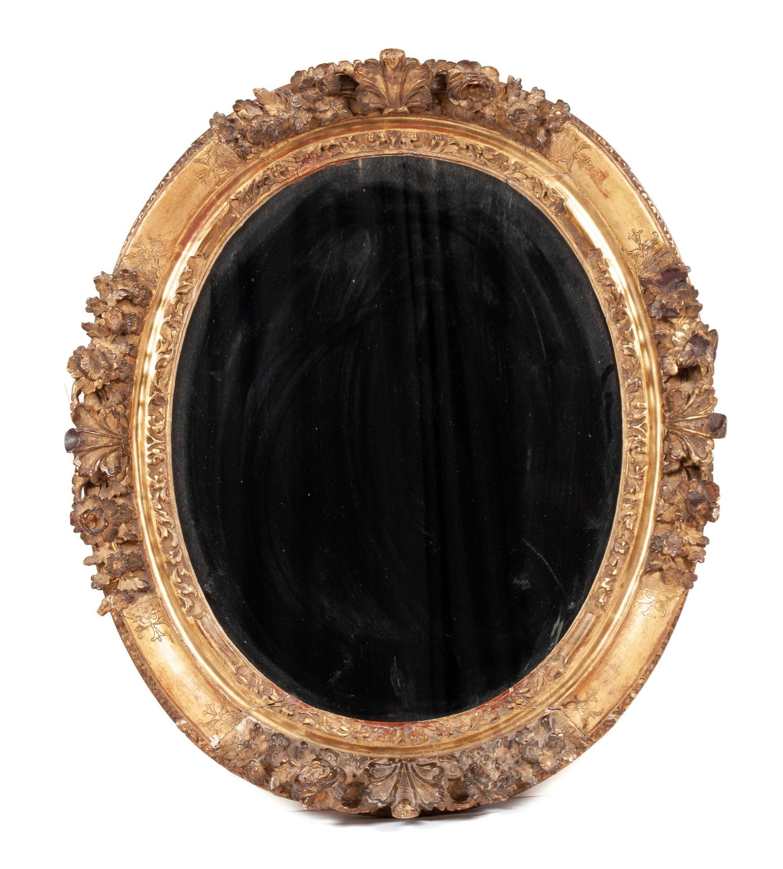 BAROQUE STYLE CARVED AND GILTWOOD MIRROR (1 of 7)