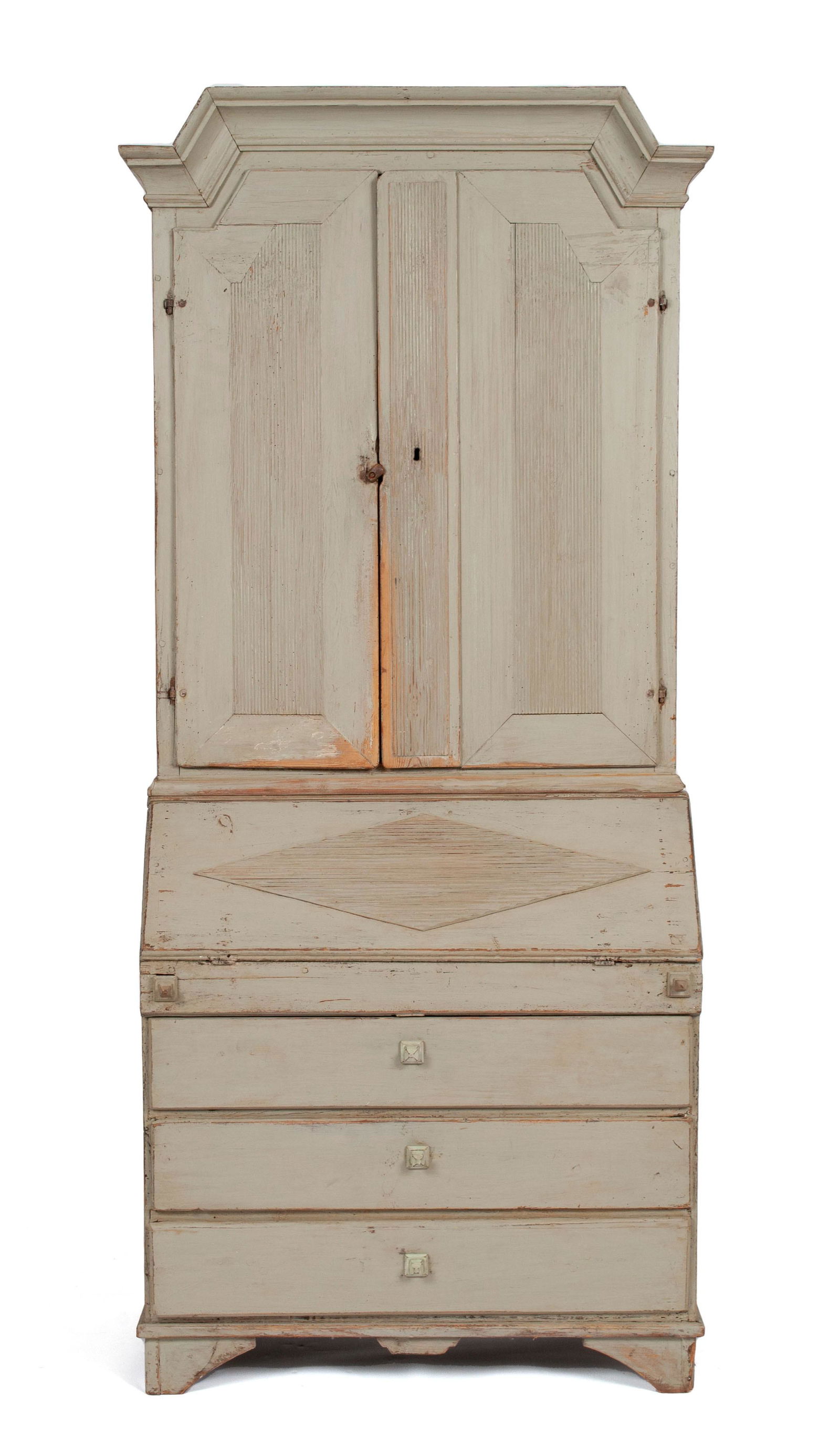 GUSTAVIAN STYLE PAINTED SECRETARY BOOKCASE (1 of 5)
