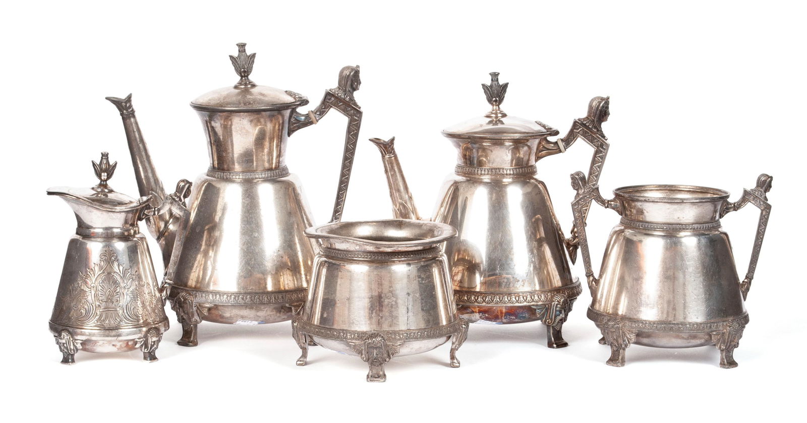 HALL ELTON & CO. EGYPTIAN REVIVAL TEA SERVICE (1 of 6)
