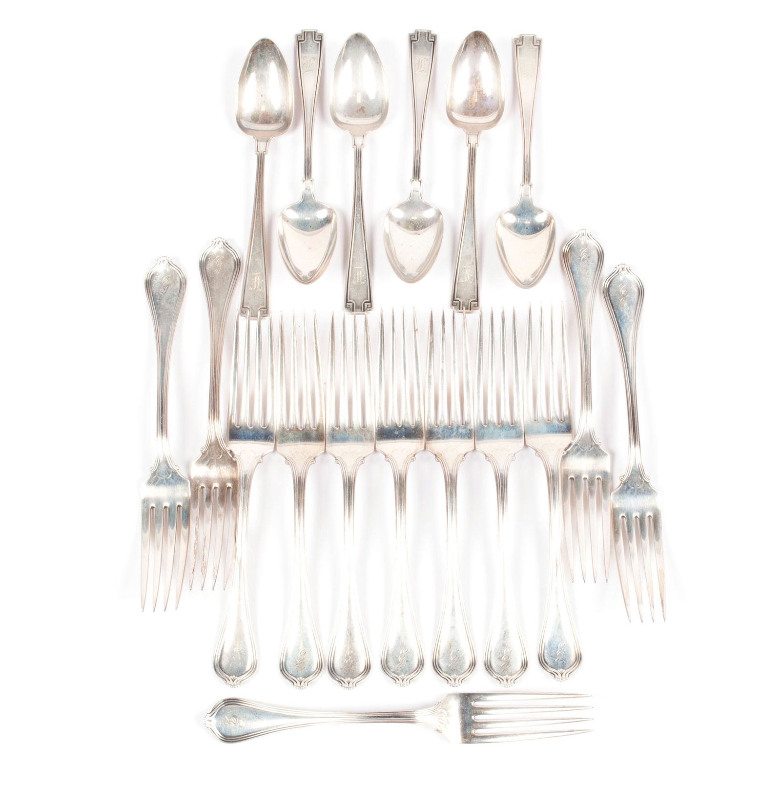 PAIRING OF STERLING FLATWARE SETS (1 of 4)