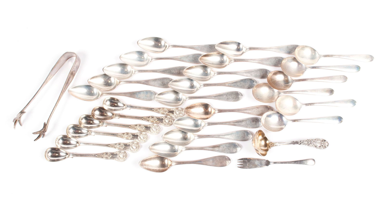 COLLECTION OF SILVER FLATWARE (1 of 7)
