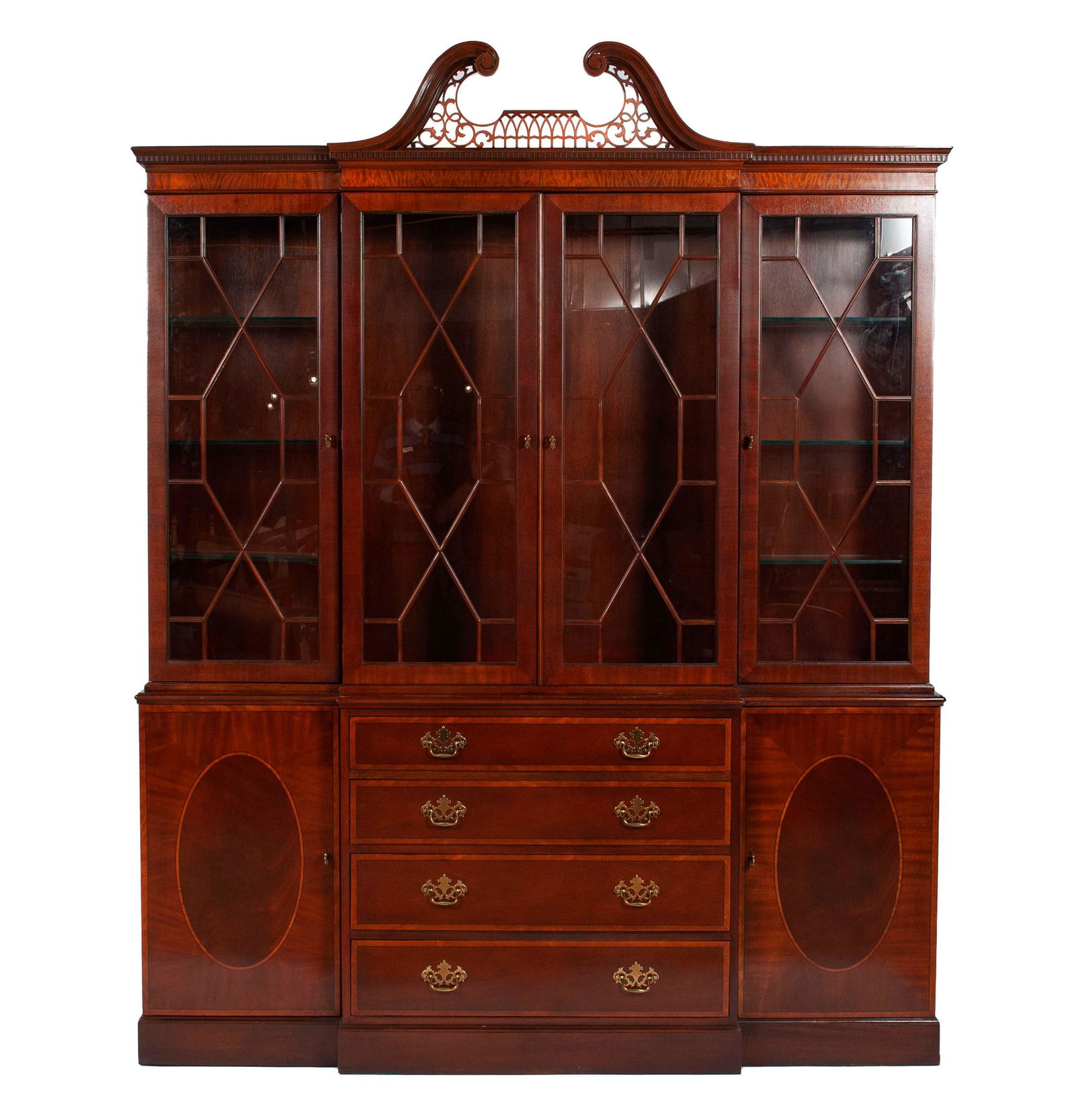 BAKER GEORGIAN STYLE BREAKFRONT (1 of 3)