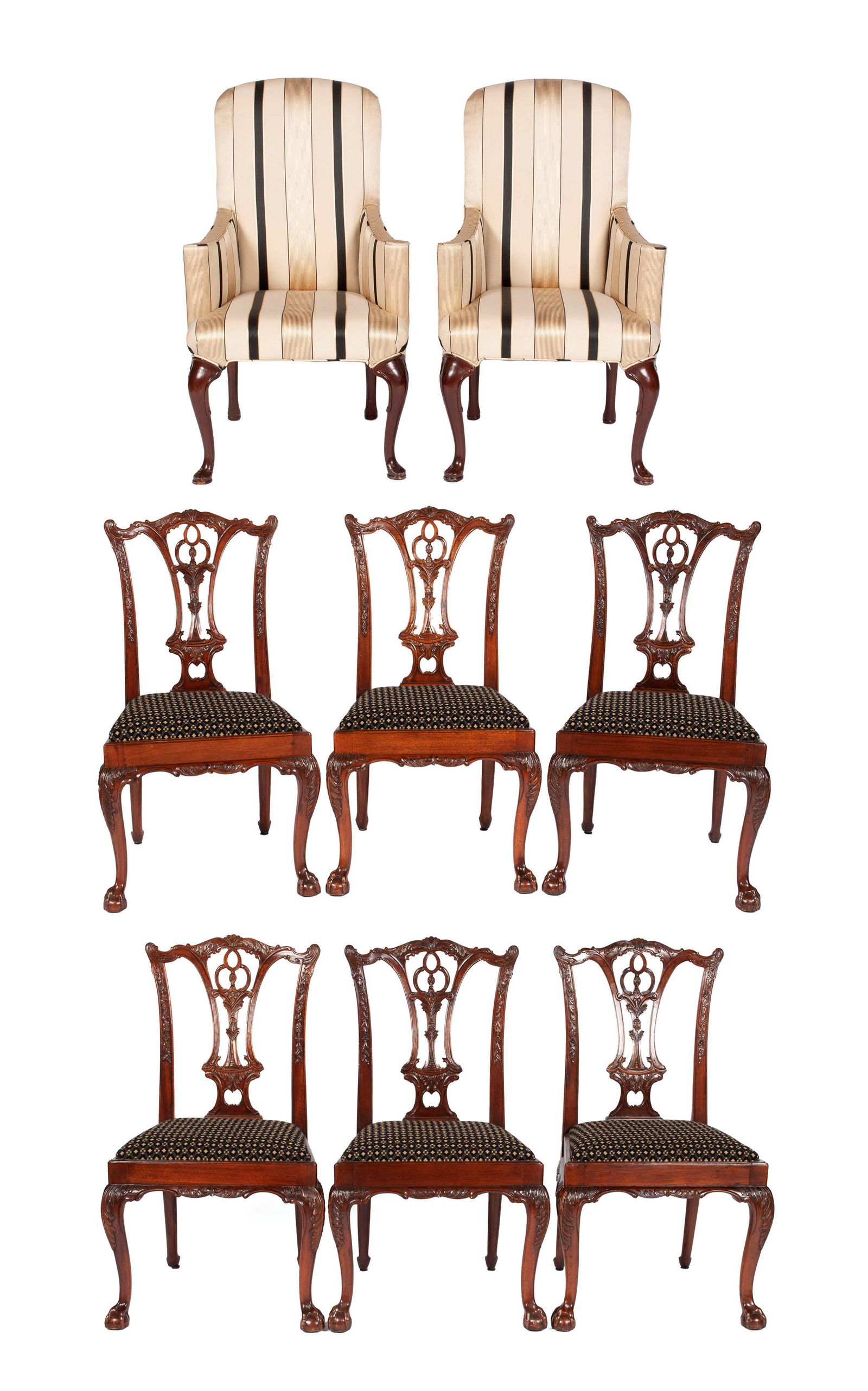 SET OF EIGHT (8) DINING CHAIRS (1 of 7)