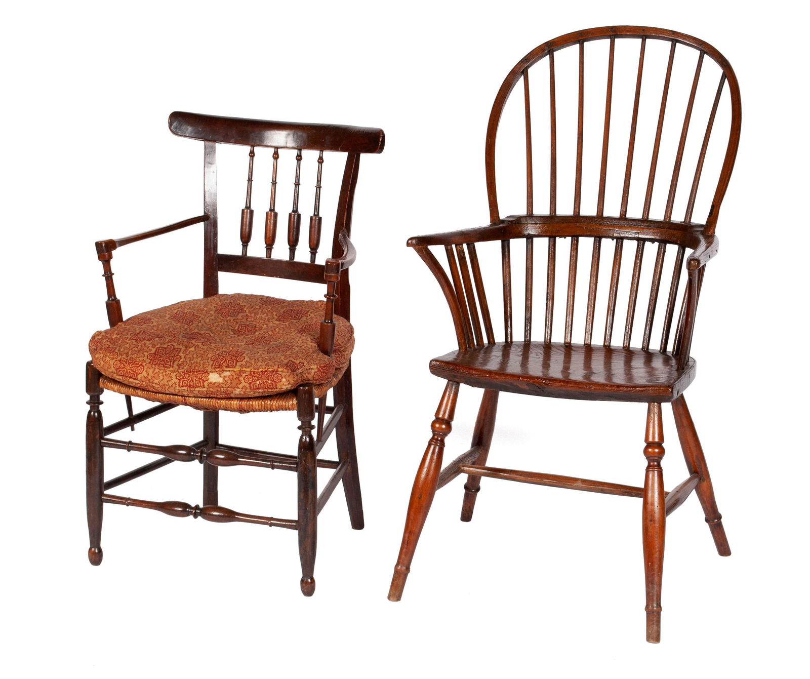 TWO ANTIQUE ENGLISH ARMCHAIRS (1 of 5)
