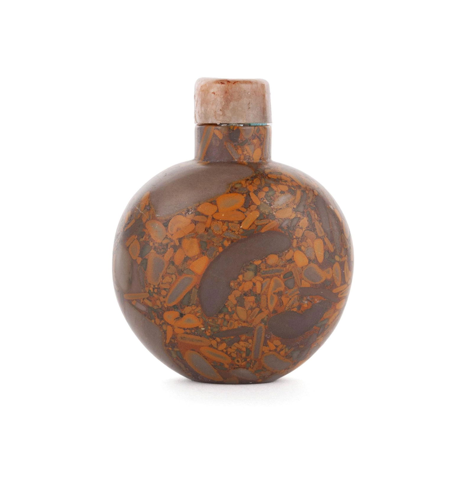 A PUDDING STONE SNUFF BOTTLE (1 of 7)