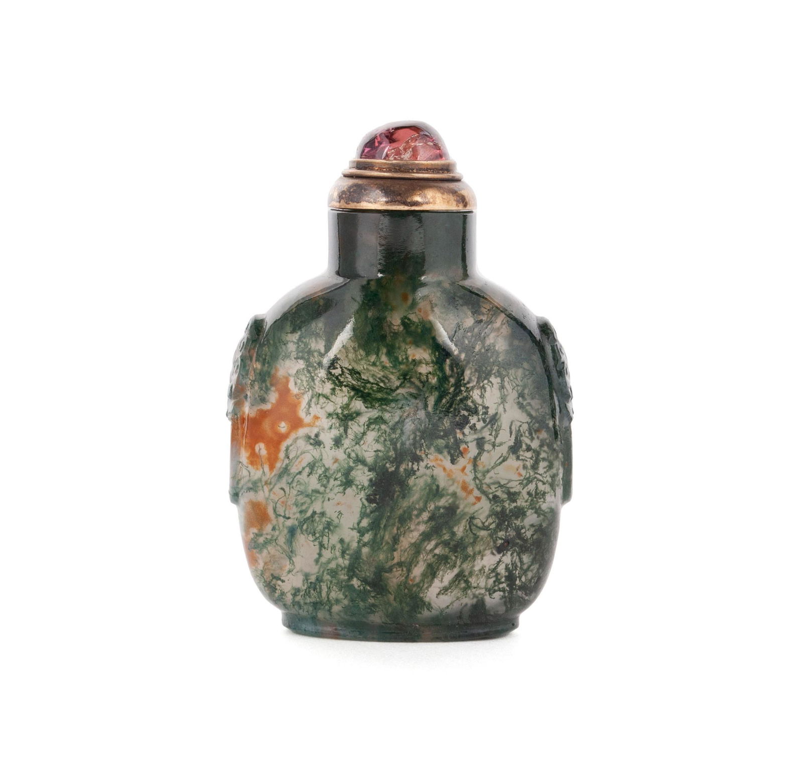 A FINELY HOLLOWED DENDRITIC AGATE SNUFF BOTTLE (1 of 7)