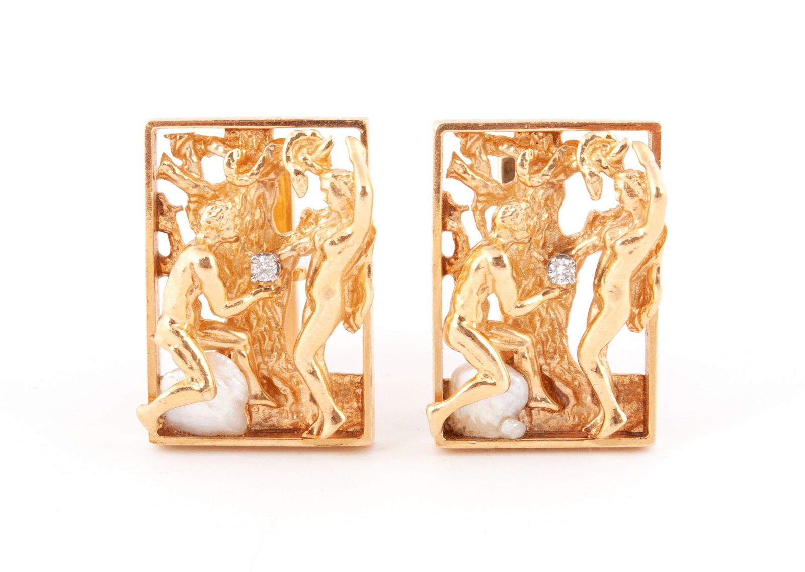 ADAM AND EVE GOLD CUFFLINKS (1 of 6)