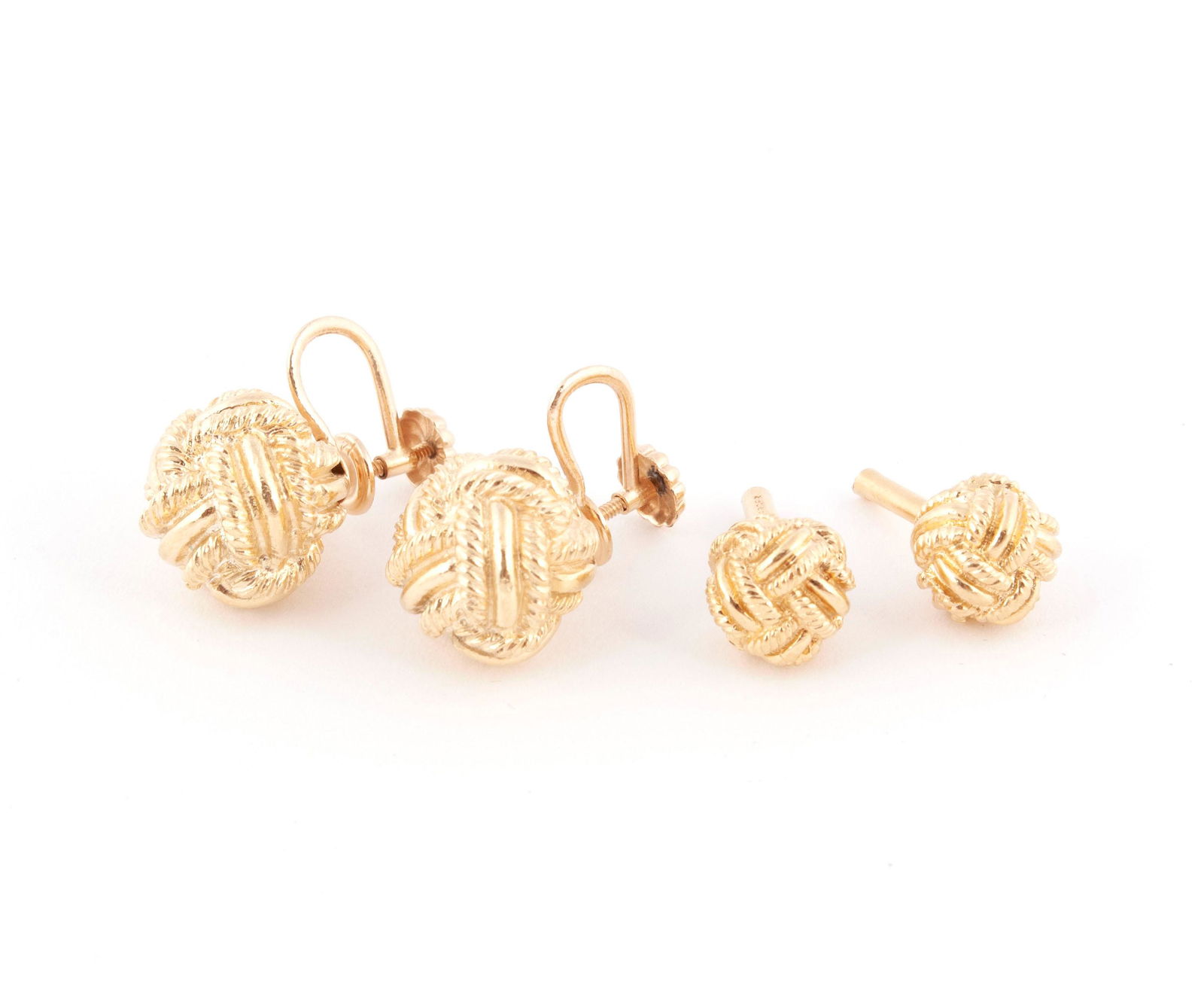 TIFFANY & CO. SCHLUMBERGER GOLD KNOT EARRINGS (1 of 4)