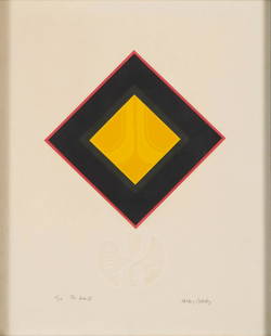 CARLOS DAVILA (AMERICAN, B. 1935): Carlos DavilaAmerican, b. 1935The RoadEtching with aquatint and intaglioSigned and titled in pencil, editioned 2/50. Colored diamond with pressed paper highlights, behind glass, silvered frame.Sight: