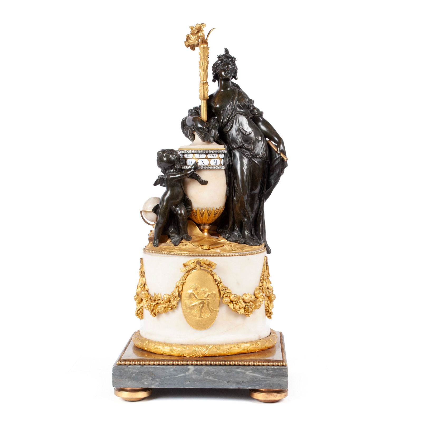 PAUL GARNIER NAPOLEON III VENUS URANIA BRONZE CYLINDER CLOCK (1 of 13)