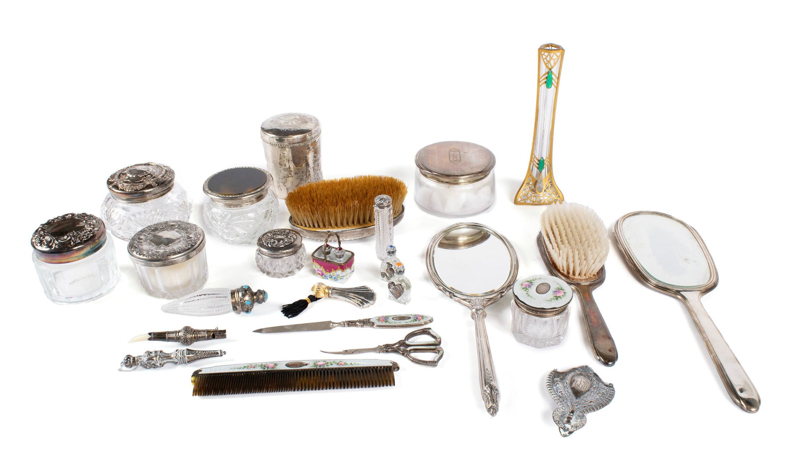 LADIES' STERLING-MOUNTED VANITY ASSORTMENT (1 of 10)