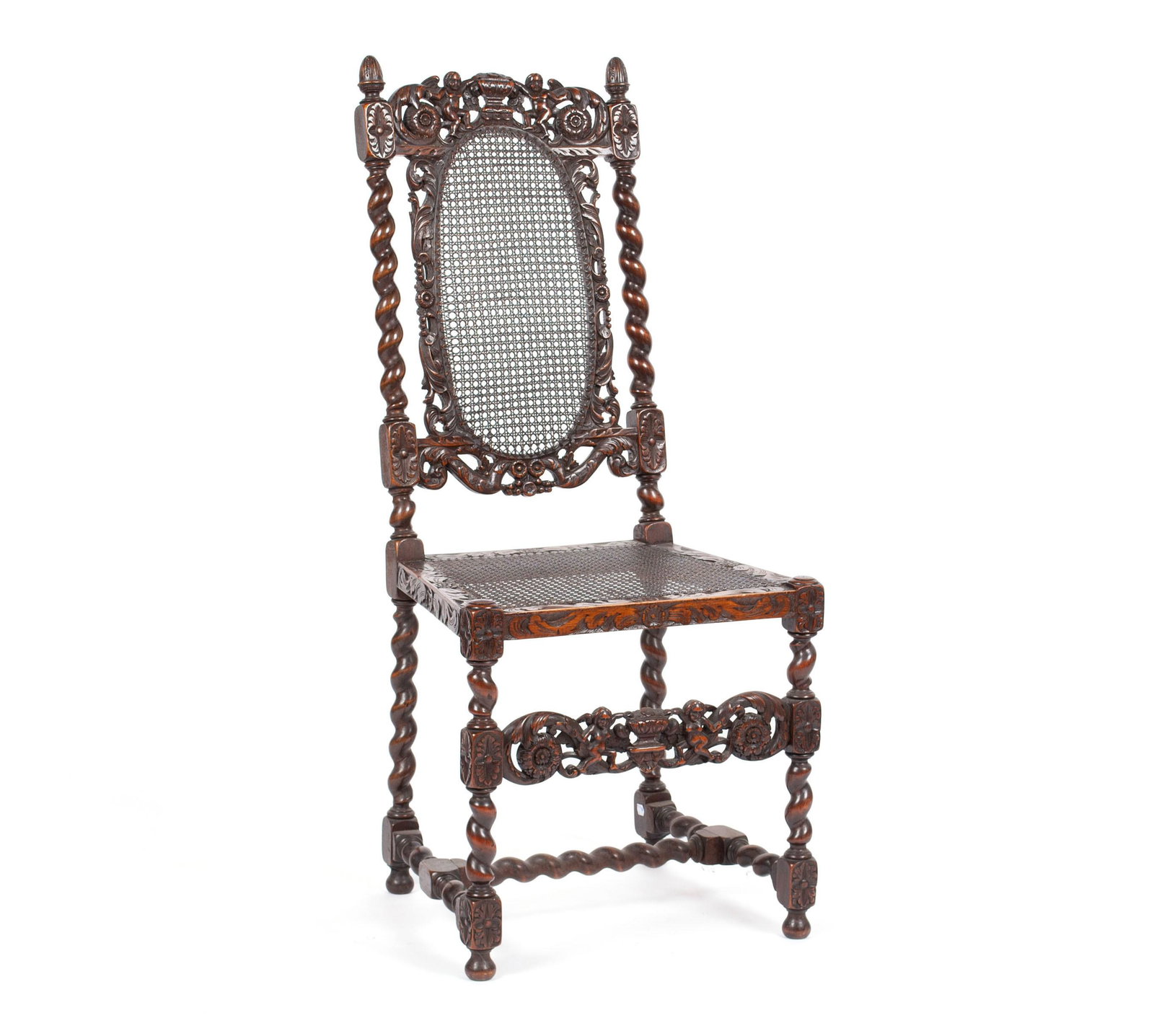 JACOBEAN STYLE BARLEY TWIST SIDE CHAIR (1 of 7)