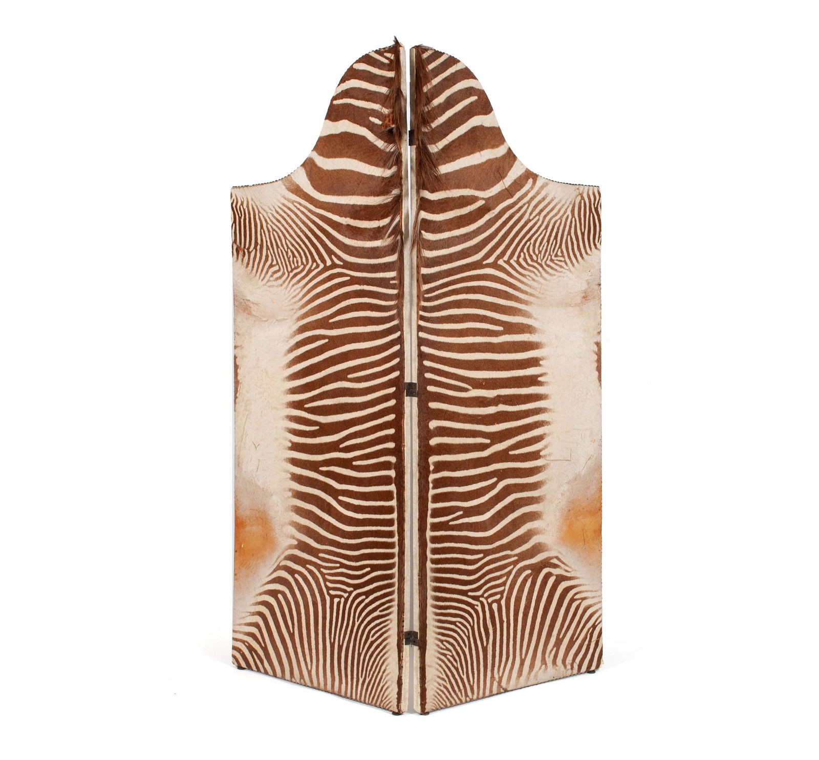 TWO-PANEL ZEBRA SKIN FOLDING SCREEN (1 of 6)