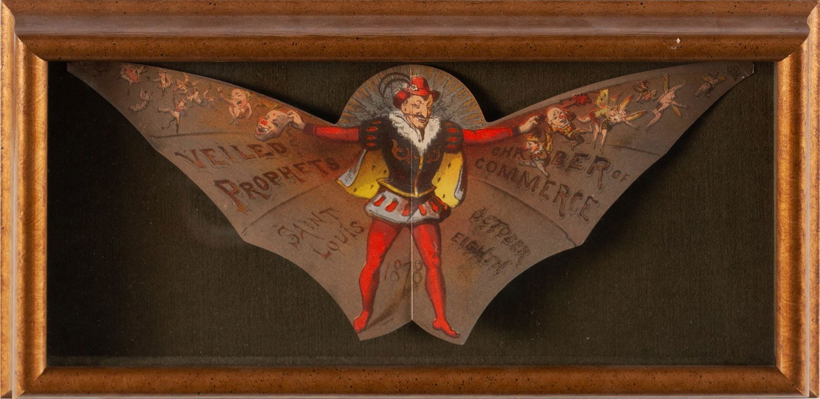 VEILED PROPHET SECRET SOCIETY 1878 BAT INVITATION (1 of 2)