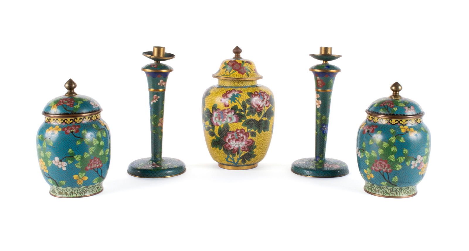 CLOISONNE GARNITURE (1 of 8)