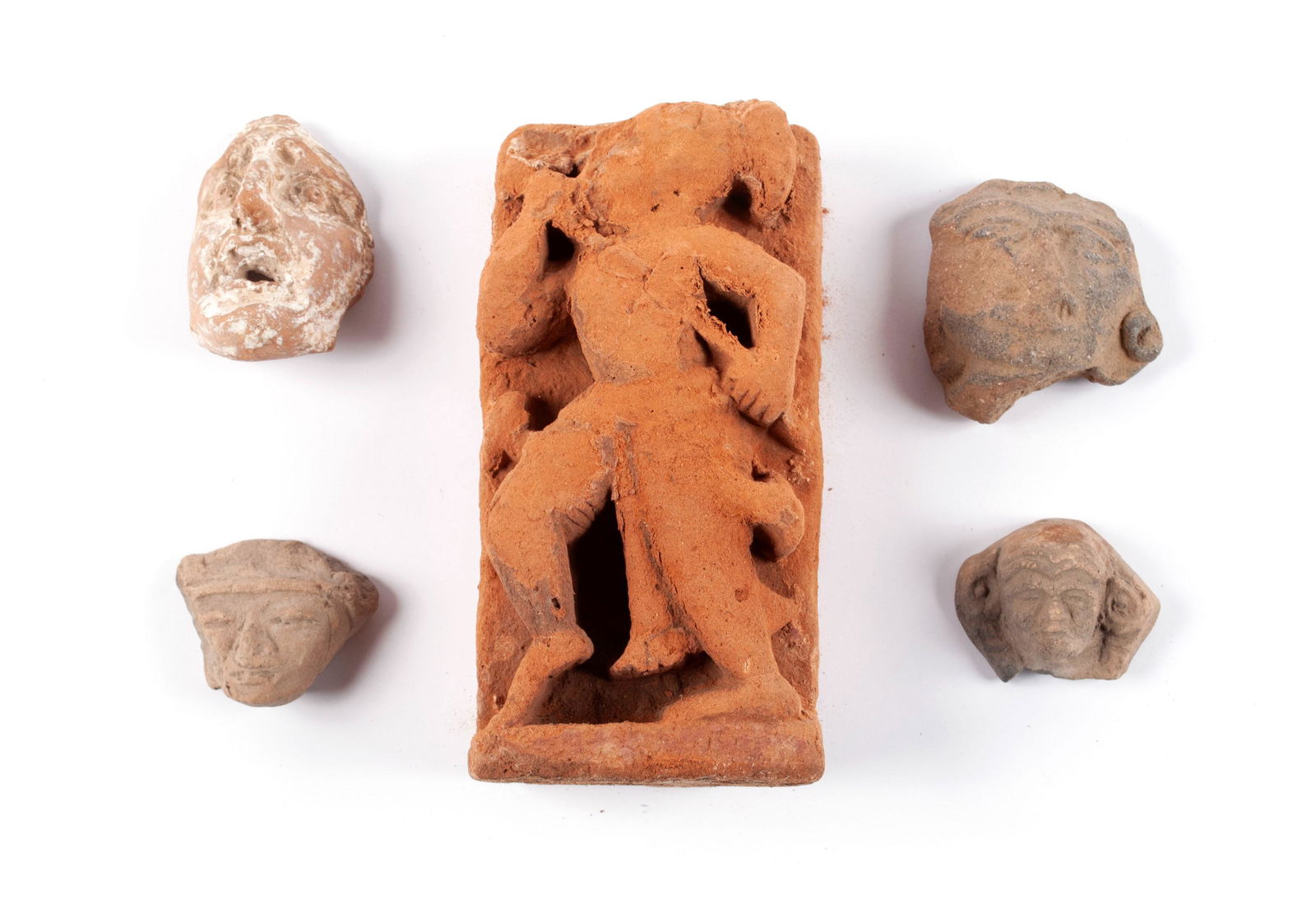 FIVE PRE-COLUMBIAN POTTERY FRAGMENTS (1 of 6)