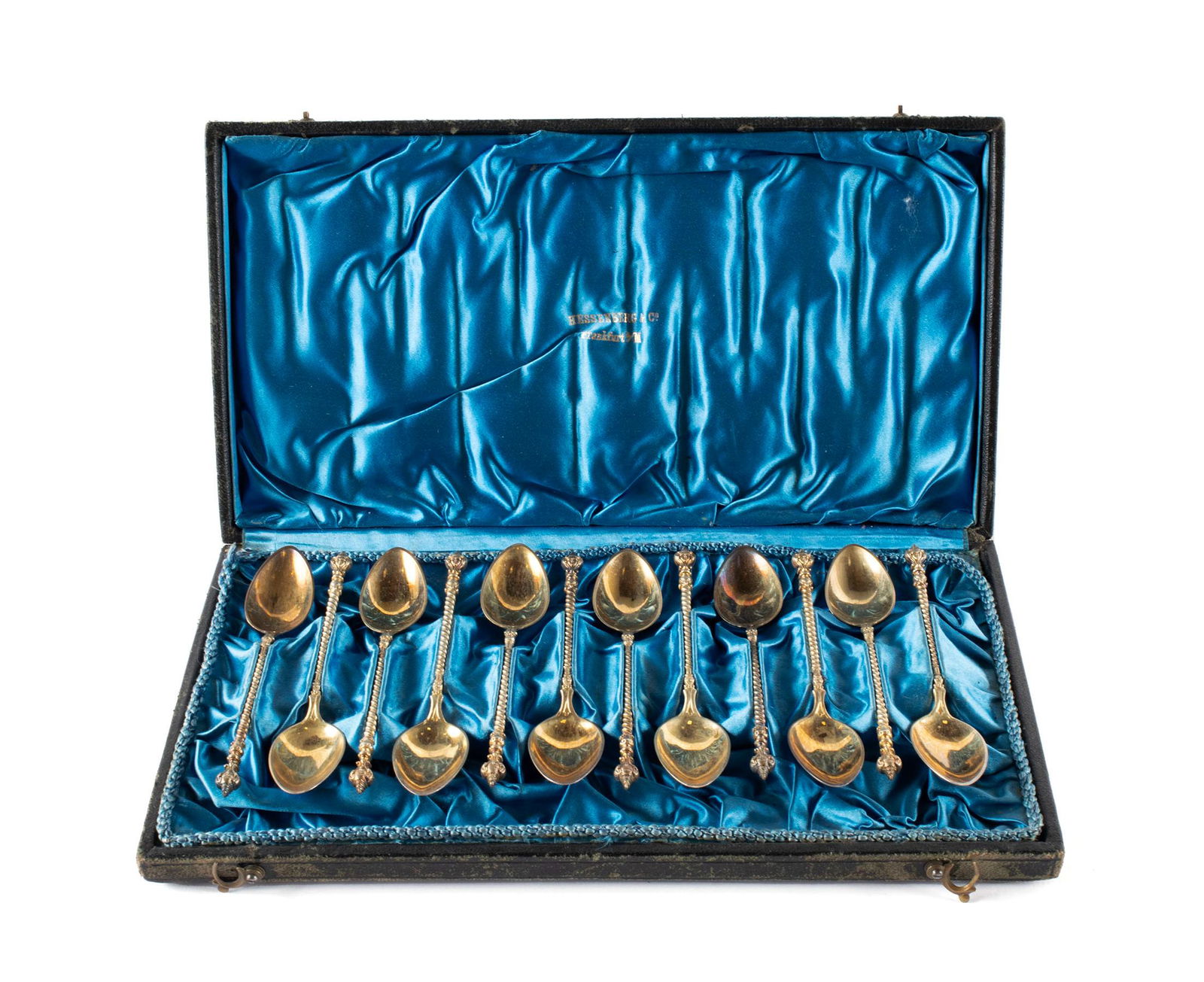 SET OF SILVER TEASPOONS BY HESSENBERE & CO. (1 of 10)