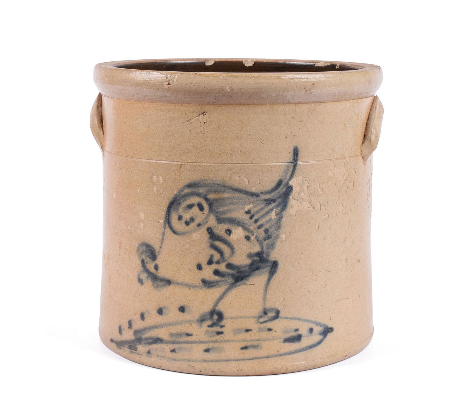 FOUR GALLON STONEWARE CROCK (1 of 9)