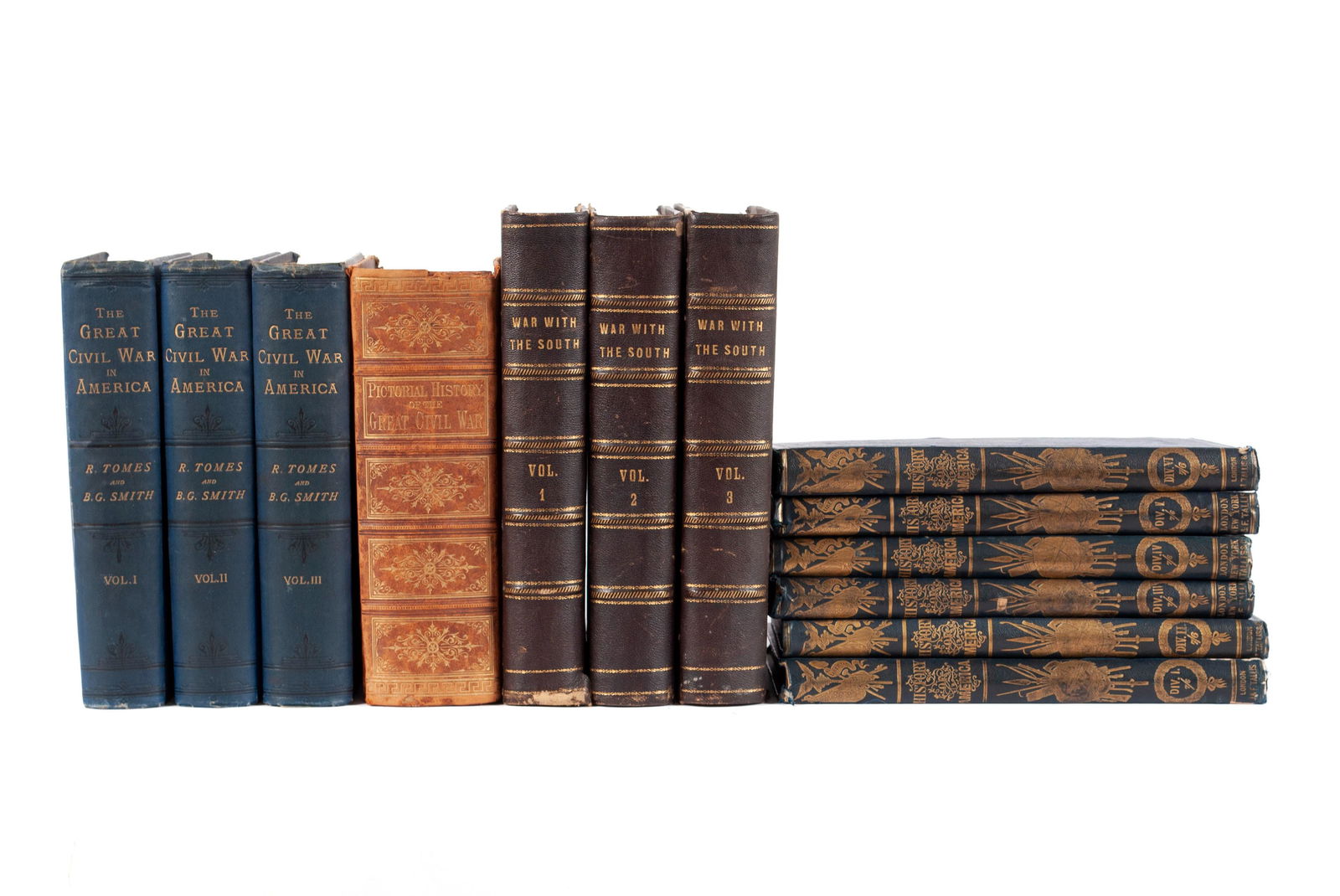 19TH C. BOOKS ON THE CIVIL WAR AND HISTORY OF AMERICA (1 of 11)