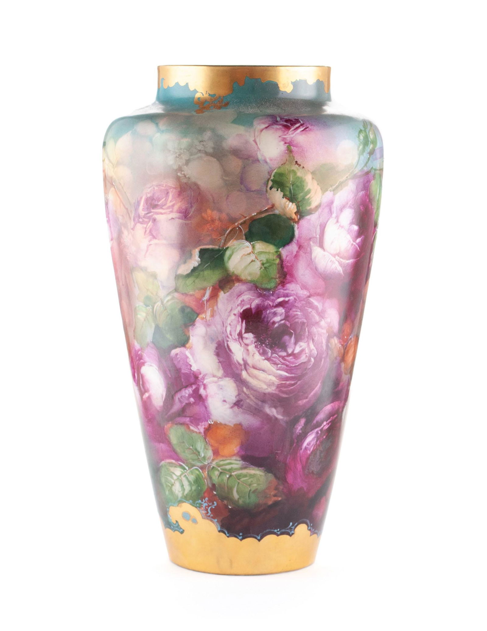 BELLEEK VICTORIAN FLORAL VASE (1 of 12)