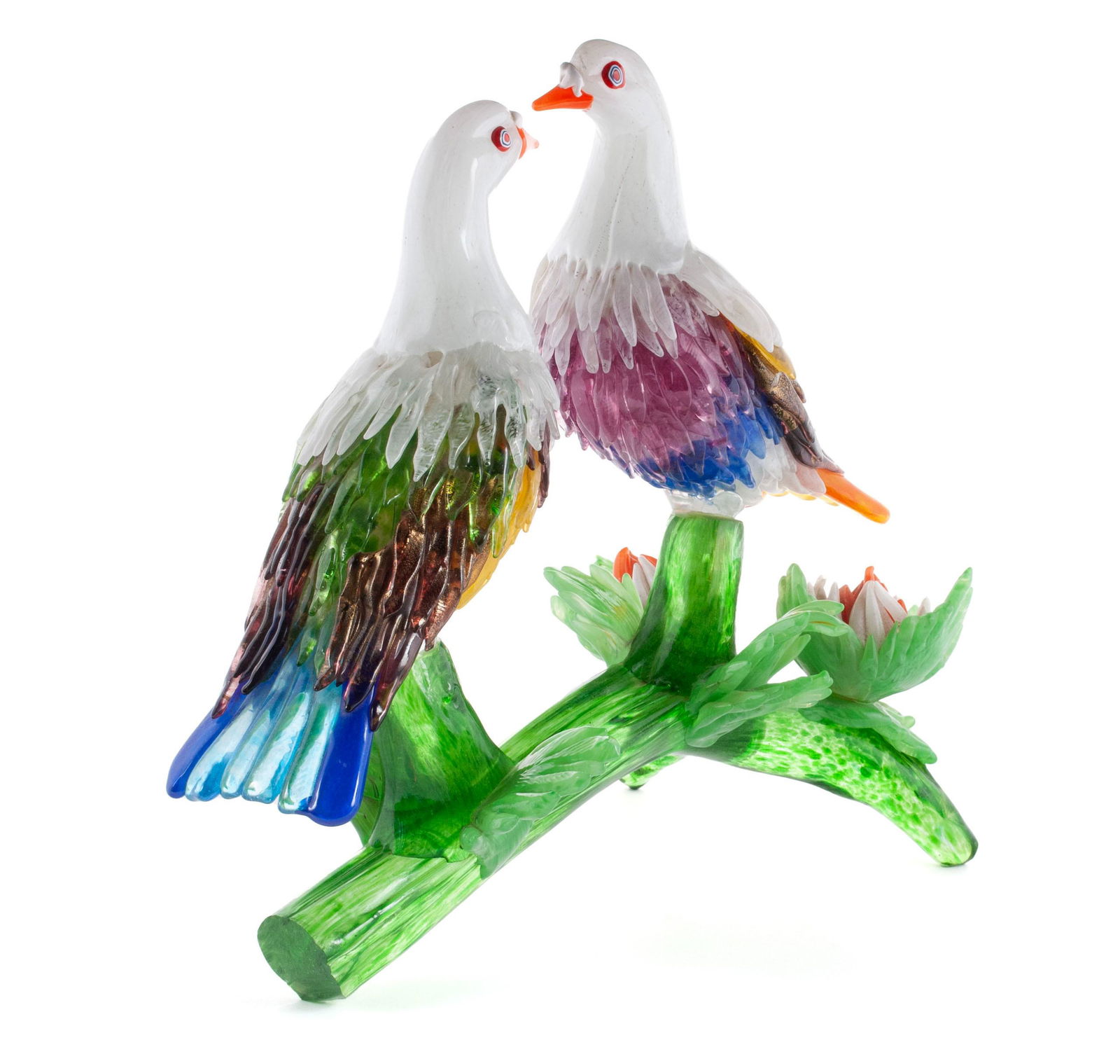 PAIR OF MURANO BIRDS (1 of 11)