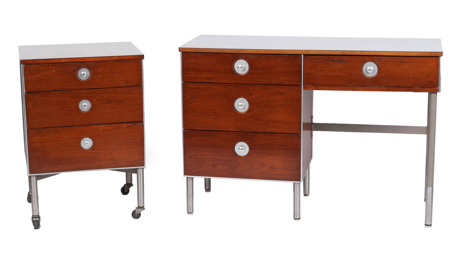 RAYMOND LOEWY FOR HILL-ROM DESK AND SET OF DRAWERS (1 of 8)