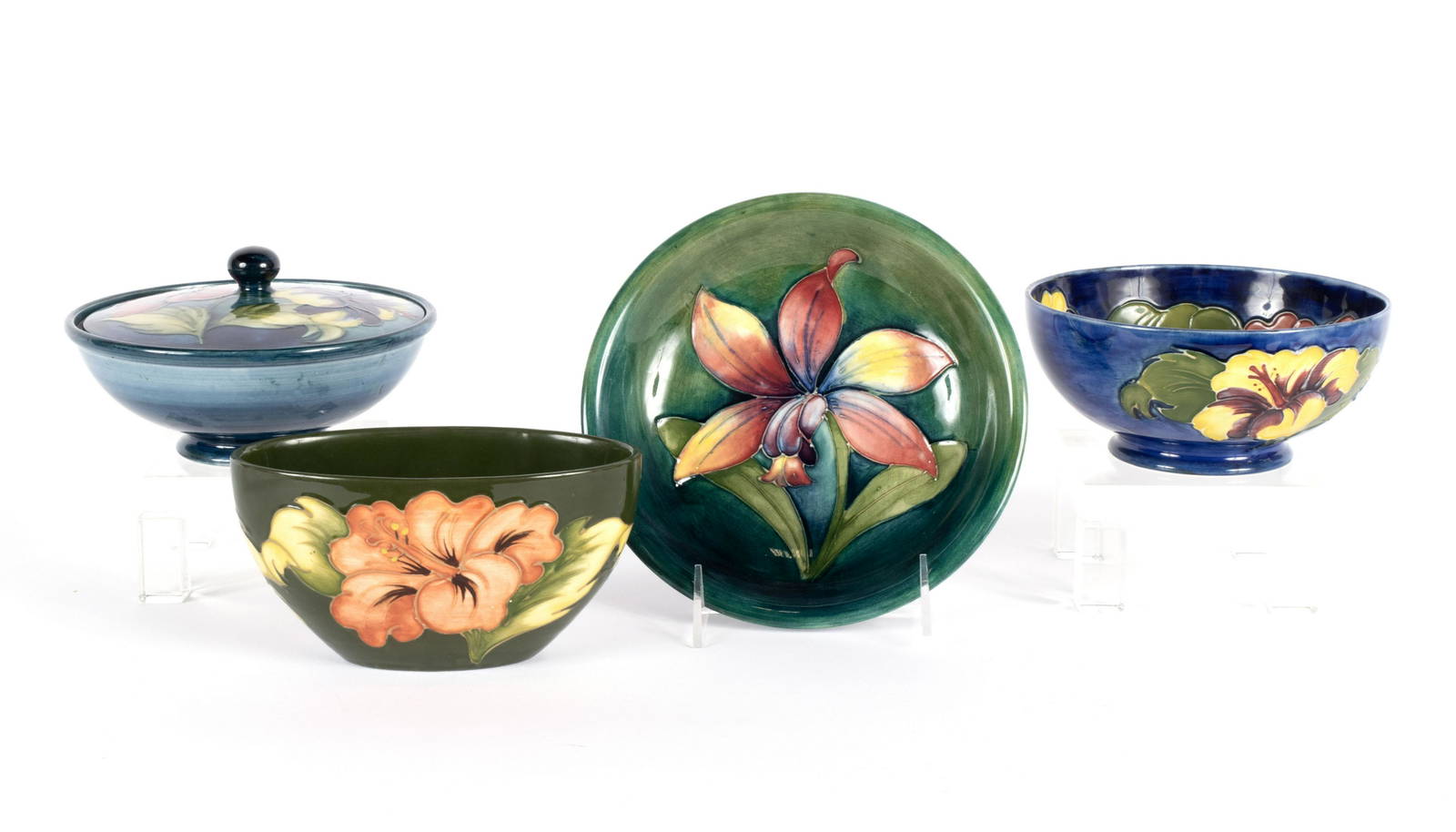 Four Pieces Moorcroft Pottery Auction
